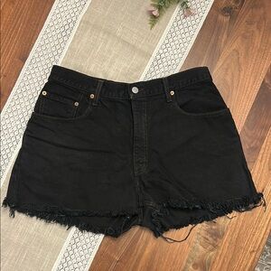 Black Denim Women Shorts